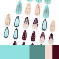 No.F524 Fashion Cross Fingernails Patch 24pcs/Set