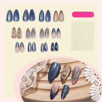 No.F570 3D Cat's Eye Fingernails Patch 24pcs/Set