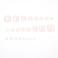 No.407 Nude Pink Daisy Toenails Patch 24pcs/Set