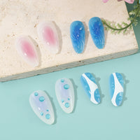 No.F477 Rippled Water Drops Fingernails Patch 24pcs/Set