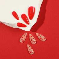No.VN74 Valentine’s Red Love Press-On Nails Set (24 Pcs)