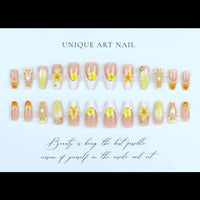 No.F482 Ripple Flowers Fingernails Patch 24pcs/Set