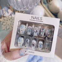 No.F304 Diamond Fingernails Patch 24pcs/Set