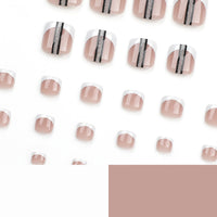 No.450 Black Stripes Toenails Patch 24pcs/Set