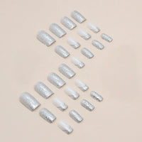 No.F250 Silver Fingernails Patch 24pcs/Set