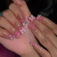 No.F504 Pink Fingernails Patch 24pcs/Set