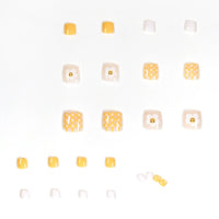 No.451 Yellow Flowers Toenails Patch 24pcs/Set