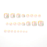 No.661 Green Flower Toenails Patch 24pcs/Set