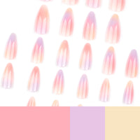No.F421 Color Fingernails Patch 24pcs/Set