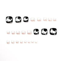 No.412 Black &White Whale Toenails Patch 24pcs/Set