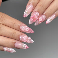 No.F404 3D Flower Fingernails Patch 24pcs/Set