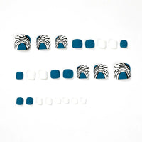 No.406 Blue  Lines Toenails Patch 24pcs/Set