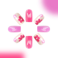 No.F294 Purple Flower Fingernails Patch 24pcs/Set