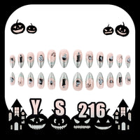 No.AW150 Halloween Dark Spider Fingernails Patch 24pcs/Set