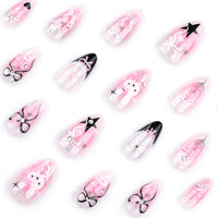 No.ET3 Flower Cute Rabbit Fingernails Patch 24pcs/Set