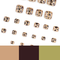 No.491 Leopard Cat's Eye Toenails Patch 24pcs/Set