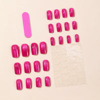 No.F253 Rose Red Fingernails Patch 24pcs/Set