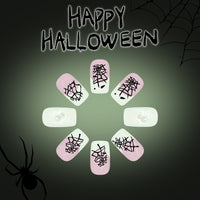 No.AW123 Halloween White Spider Fingernails Patch 24pcs/Set