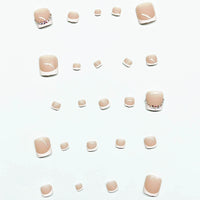 No.431 White French Tip Toenails Patch 24pcs/Set