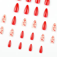 No.VN74 Valentine’s Red Love Press-On Nails Set (24 Pcs)