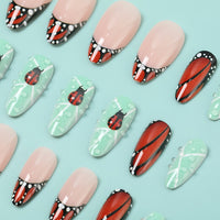 No.F476 Ladybug Fingernails Patch 24pcs/Set