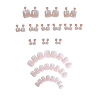 No.PSN10 Pink&White Gradient Hand & Toe Pair Set-48pcs