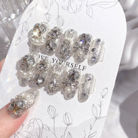 No.F296 Shining Gem Fingernails Patch 24pcs/Set