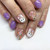 No.ET16 Cute Bunny Fingernails Patch 24pcs/Set