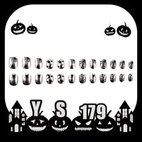 No.AW147 Halloween Spider Web Fingernails Patch 24pcs/Set