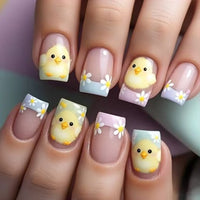 No.ET12 Colorful Chicks Fingernails Patch 24pcs/Set
