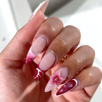 No.F491 Peach Blossom Fingernails Patch 24pcs/Set
