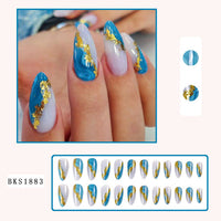No.PSN161 Blue Cat's Eye Hand & Toe Pair Set-48pcs
