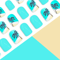 No.BH11 Blue Wave Fingernails Patch 24pcs/Set