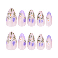 No.F369 Daisy Flower Fingernails Patch 24pcs/Set