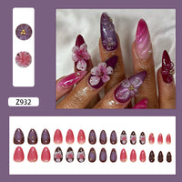 No.F437 Flowers Fingernails Patch 24pcs/Set