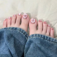 No.99 Bow-knot Cat's eye Toenail 24pcs/Set