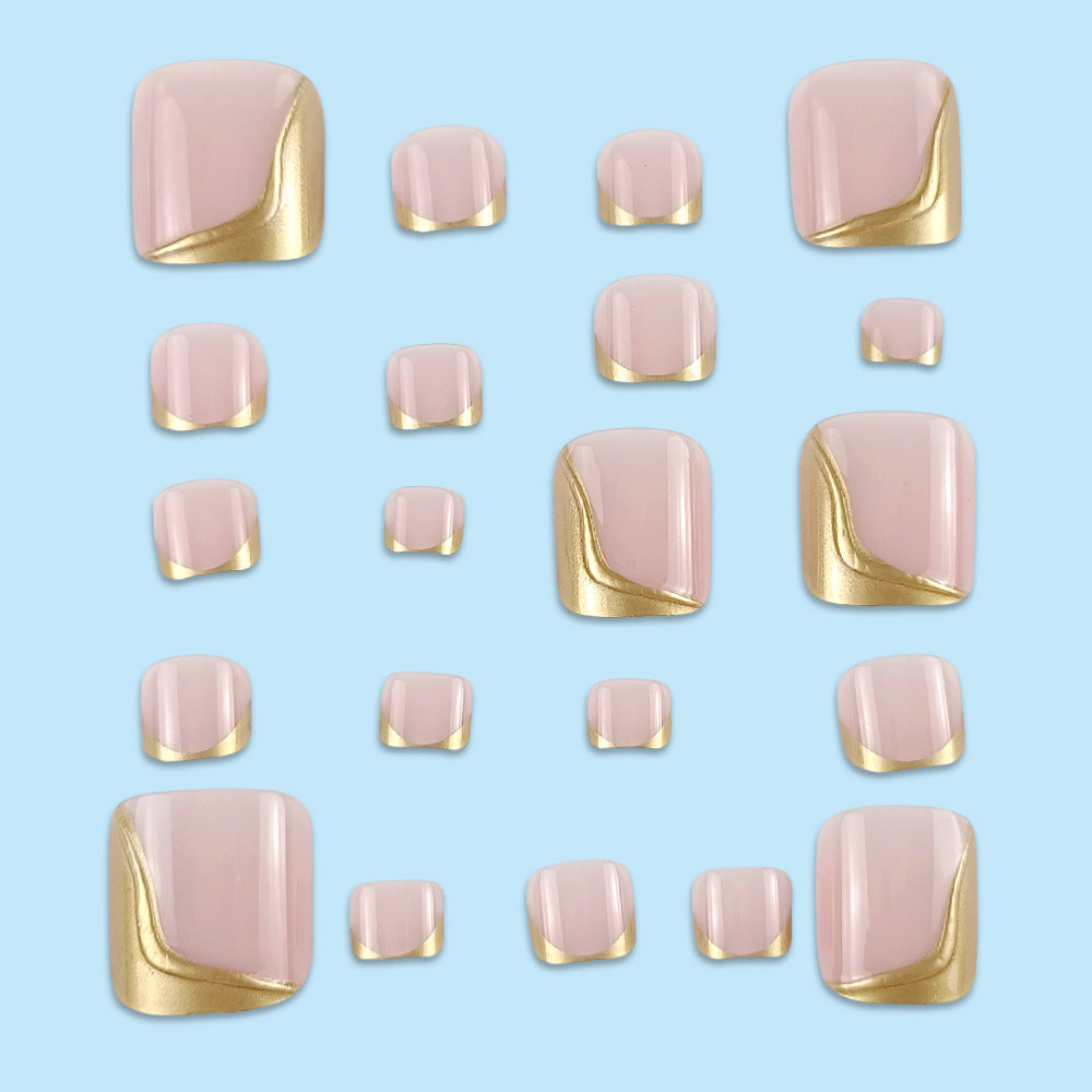 No.538 Gold Toenails Patch 24pcs/Set