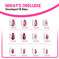 No.F410 3D Flower Fingernails Patch 24pcs/Set