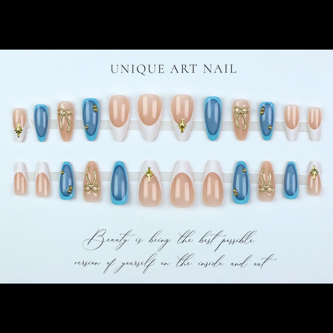 No.F403 3D Bow Fingernails Patch 24pcs/Set