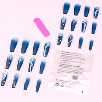 No.F259 Diamond Fingernails Patch 24pcs/Set
