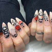No.AW152 Halloween Rose Fingernails Patch 24pcs/Set