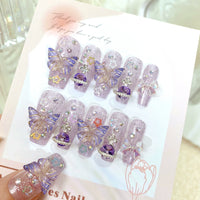 No.F297 Butterfly Fingernails Patch 24pcs/Set