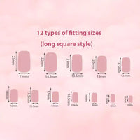 No.F237 Leopard Print Bow Fingernails Patch 24pcs/Set