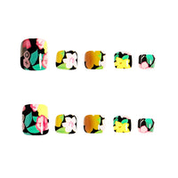 No.499 Pink Rose Toenails Patch 24pcs/Set