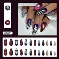 No.AW157 Halloween Cat's Eye Fingernails Patch 24pcs/Set