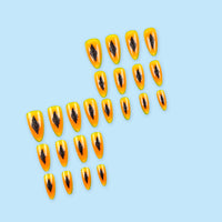 No.F399 Pawpaw Fingernails Patch 24pcs/Set
