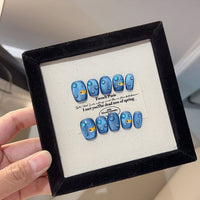 No.PSN118 Blue Fish Cat's Eye Hand & Toe Pair Set-20pcs