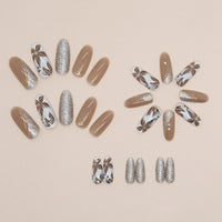 No.F515 Brown Fingernails Patch 24pcs/Set