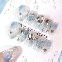 No.F304 Diamond Fingernails Patch 24pcs/Set