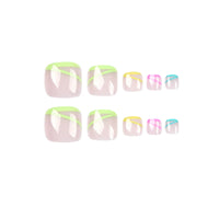 No.405 Four Color Lines Toenails Patch 24pcs/Set
